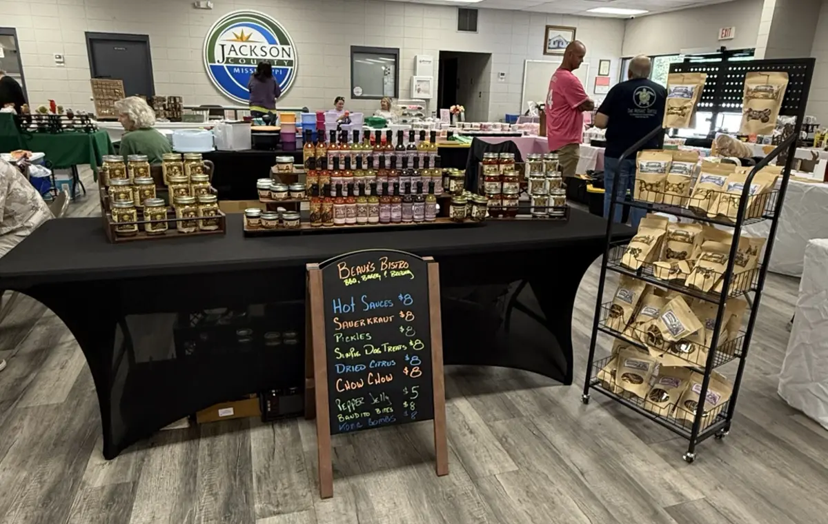 Beaux's Bistro booth at Latimer Community Market