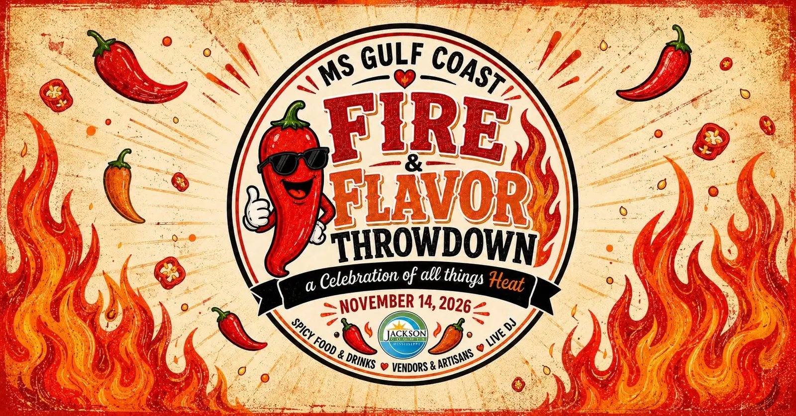 Official Fire and Flavor Throwdown event cover